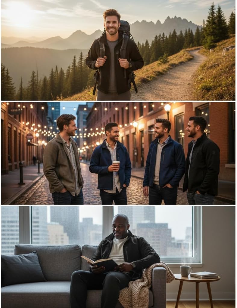 AFC Men's Soft Shell Bonded Jacket Big & Tall Coat in Black & Navy Lg to 4x - Image 9