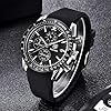 BY BENYAR Watch for Men Analog Quartz Chronograph Waterproof Luminous Designer Mens Wrist Watches Business Work Sport Casual Dress Watch with Silicone Strap Elegant Gifts for Men #3