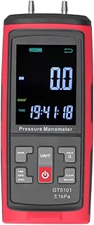 HVAC Gas Pressure Tester, Clear Data Display Digital Manometer Wide Range Low Battery Reminder Professional Handheld for Measurement