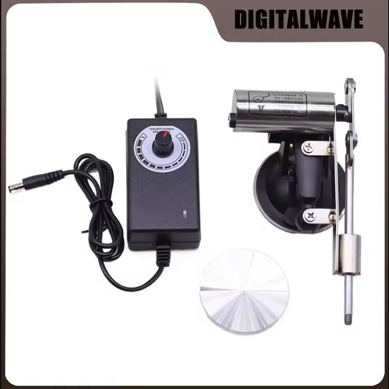 Attuatore lineare telescopico a velocità regolabile, corsa 39 mm, motore alternativo 3 V-24 V, con ventosa in alluminio da 60 mm, per progetti fai da te e dispositivi meccanici