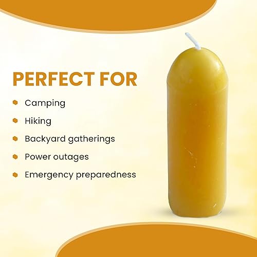 Miniatura 9 de BeeTheLight - Velas de cera de abeja (3.5 x 1.25 pulgadas), vela sin humo sin perfume, 12 horas de tiempo de combustión cada una, vela de cera de