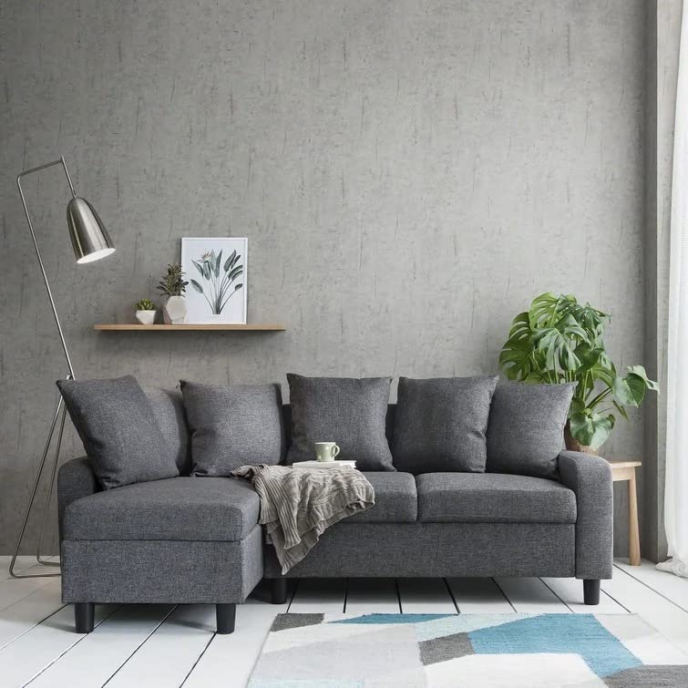 Braxton 3 Seater Fabric Sofa Set for Living Room (Left Side,Grey)-image-35