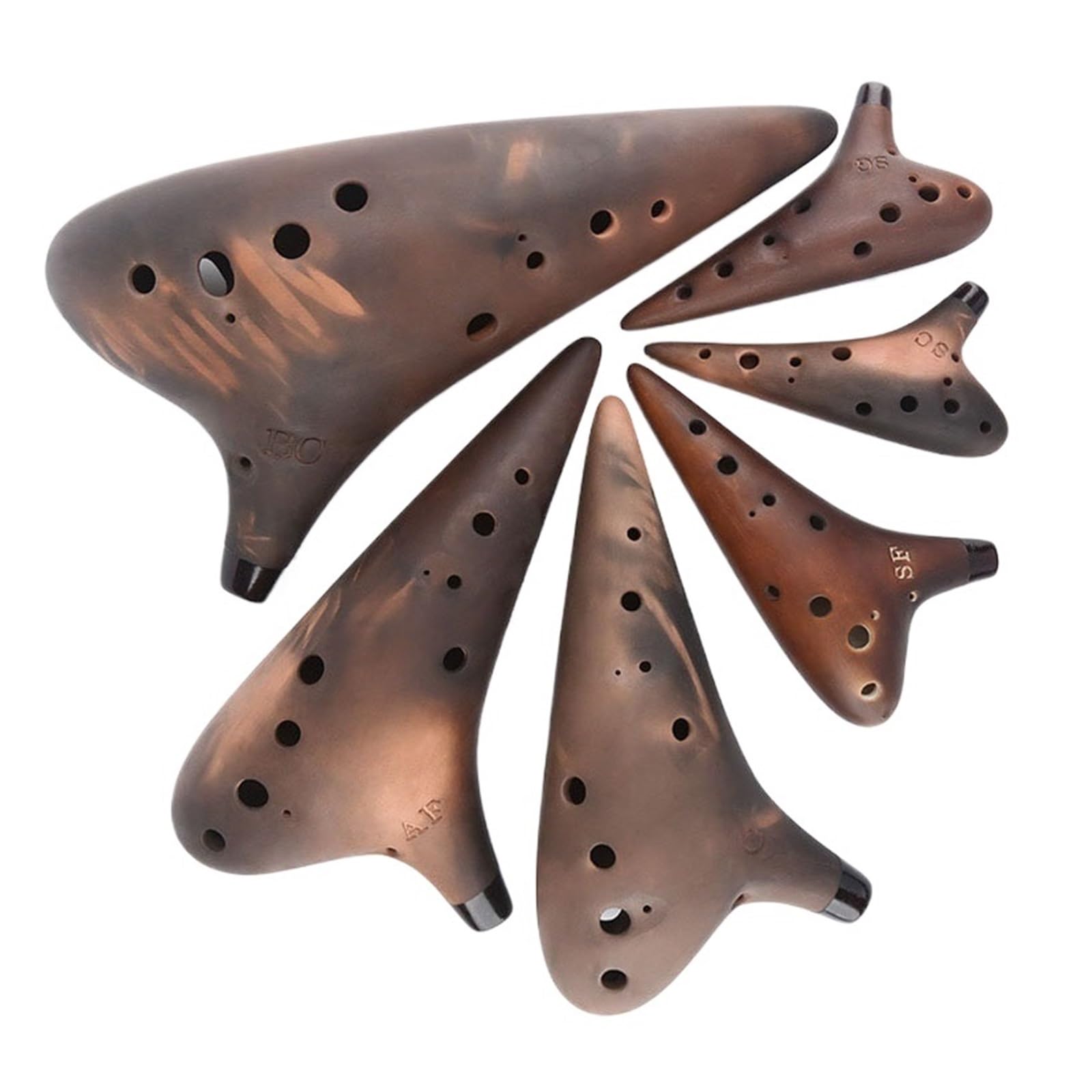 Ocarina En Argile Violette 12 Trous Alto AC Et Autres Tons Instrument De Performance Professionnel(AC)