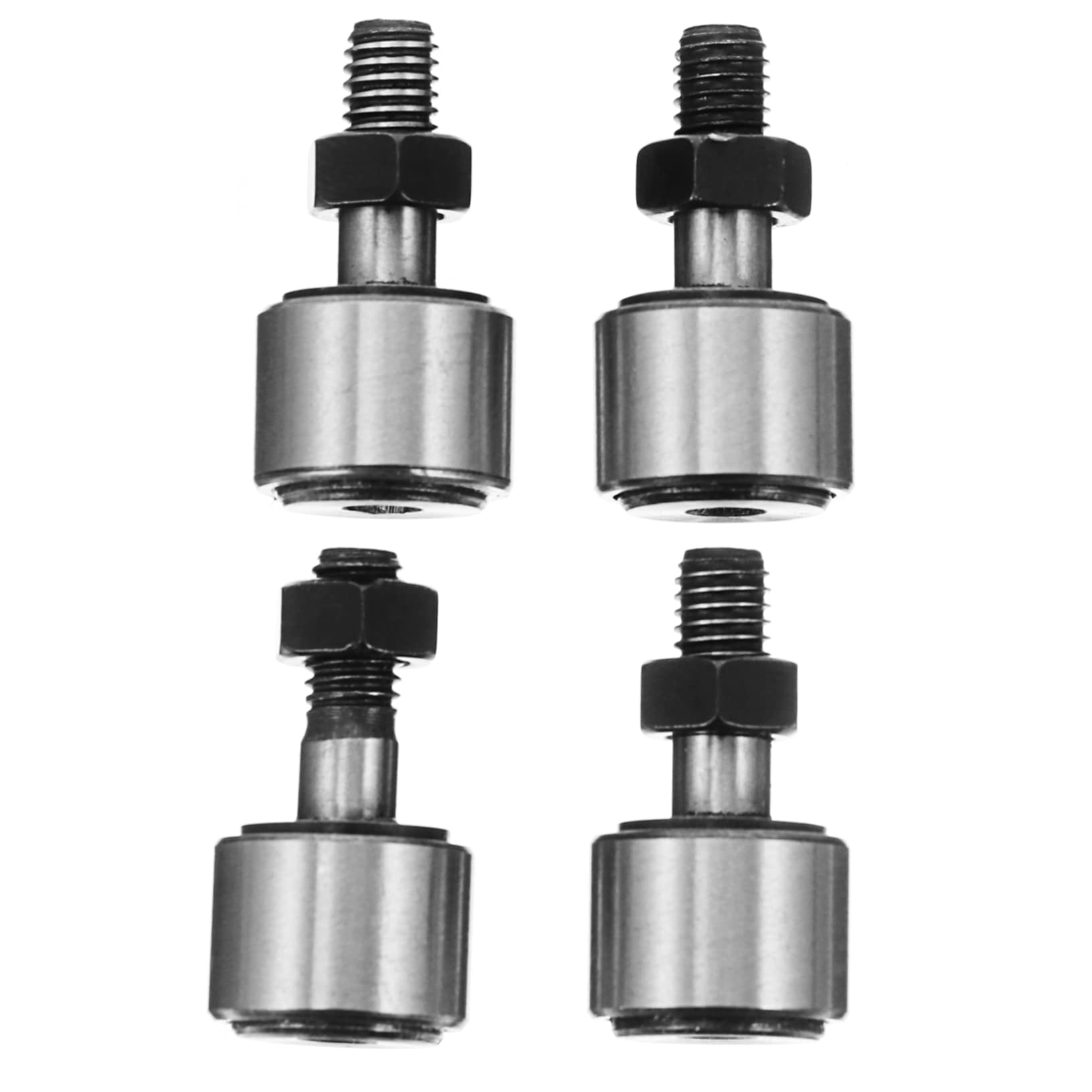 KICHOUSE Professional 4pcs Bolt-Type Needle Roller Bearings Steel Cam Follower for Pumps Compressors