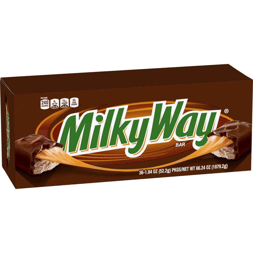 Milky Way Milkyway Sweet Milk Chocolate Bars Bulk Pack, Full Size, 1.84 Ounce Pack of 36)