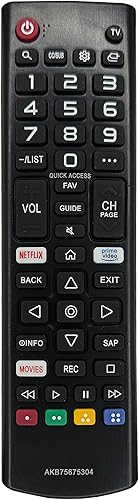 AKB75675304 Reemplazo de control remoto universal, apto para LG Smart TV 32LM570BPUA 32LM620BPUA 32LM630BPUB 55UM69 65UM73000PUA 55UM6900PUA