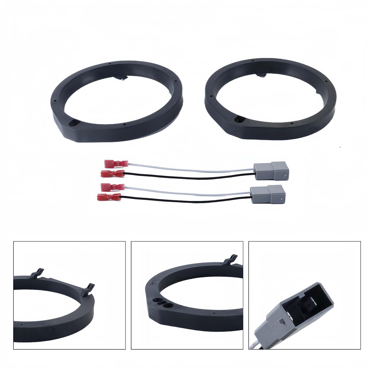 Anello distanziatore adattatore per altoparlanti da 6,5" con combinazione di cavi per Honda