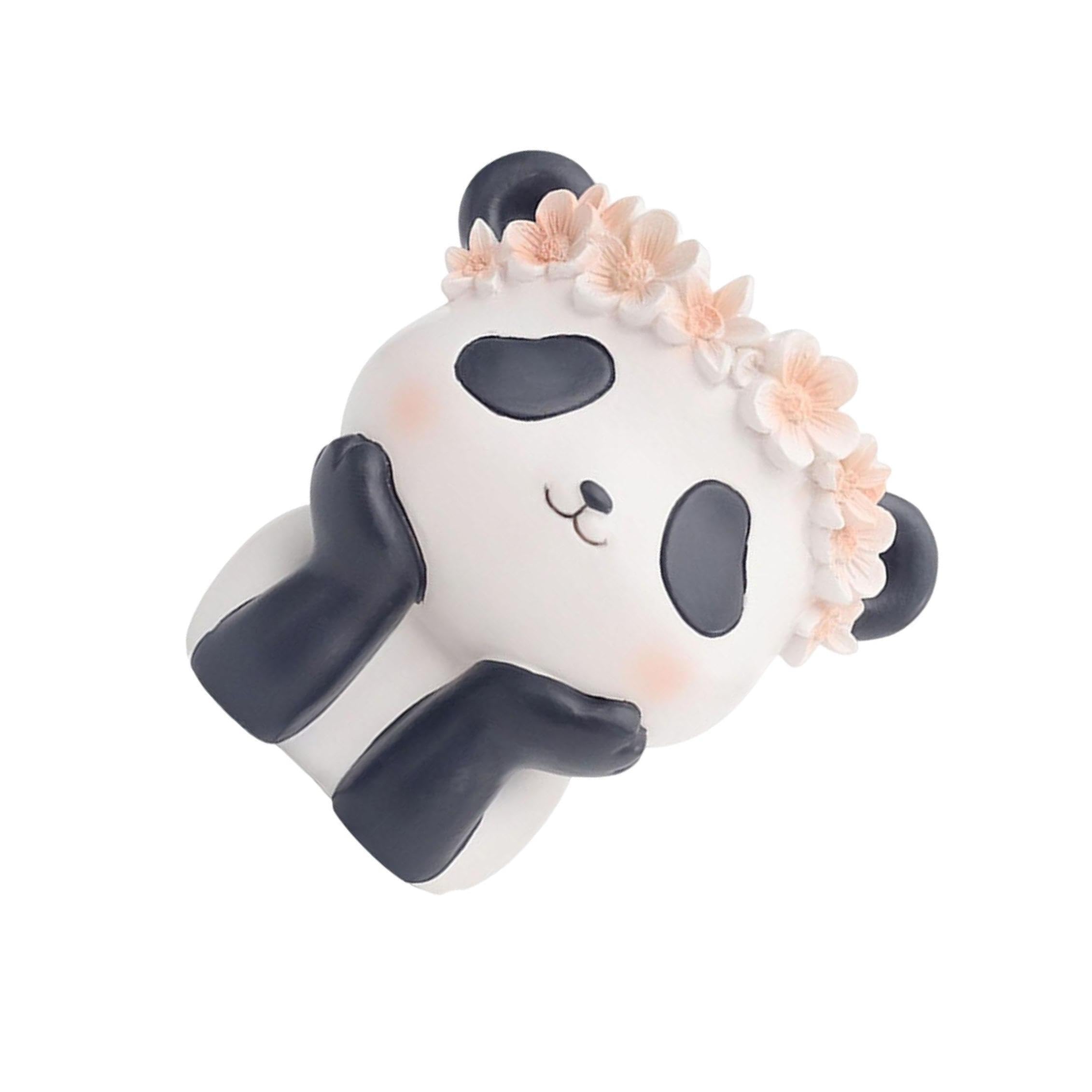 PUXZYAX Portrait Planter Flower Pot Decoration Resin Vase Sculpture Indoor Garden Desktop Resin Vase Planters Portrait Planter Flower Pot Garden Etc. Makeup, Panda