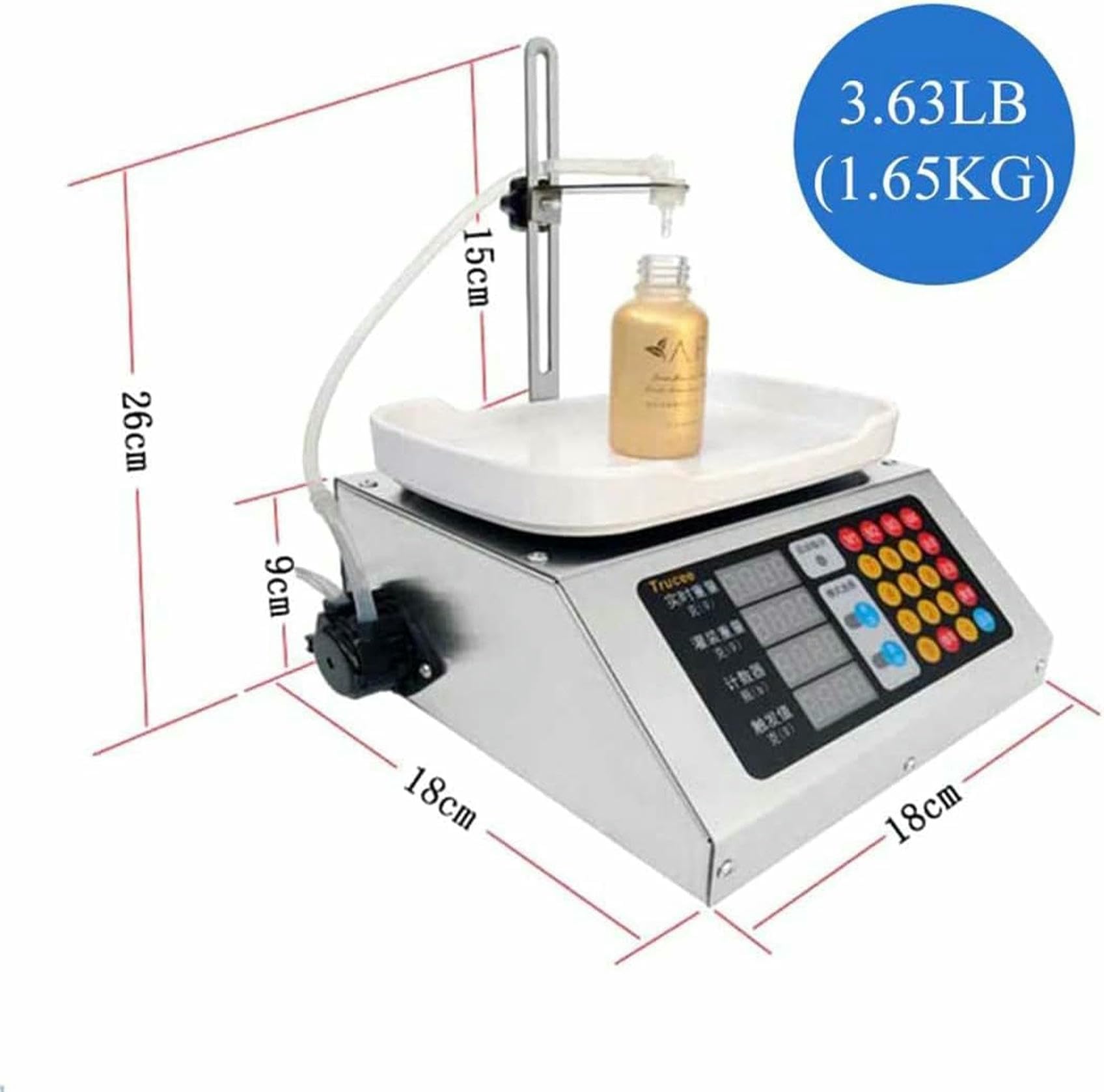 Máquina De Llenado De Líquidos, Máquina De Llenado Automático De Fluidos De 0 A 90 Ml, Máquina De Llenado De Fluidos con Control De Llenado De Botellas Digitales con