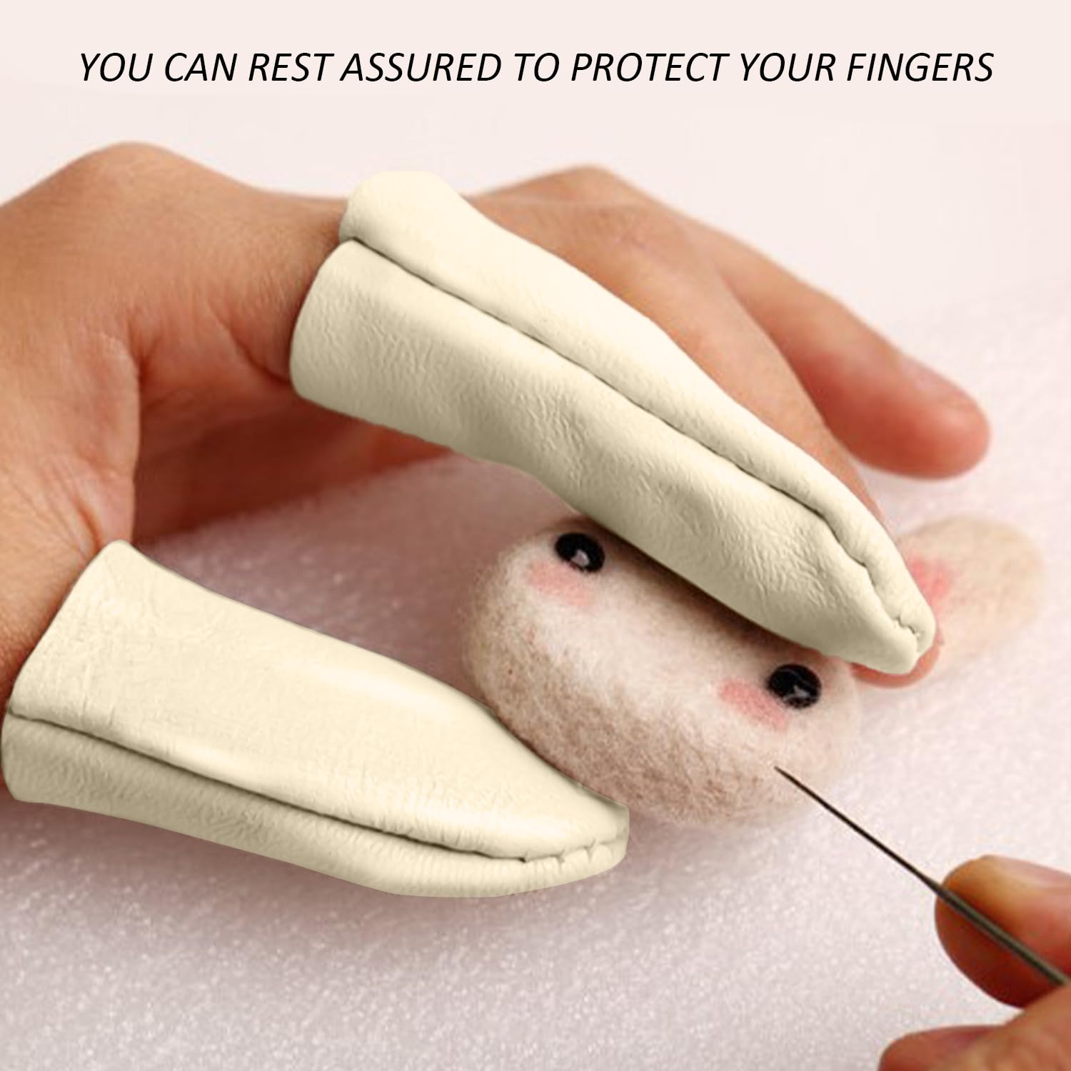 4 Paia Di Protezioni Per Dita In Pelle - Per Pollice E Indice, Antipuntura, Ideali Per Fai Da Te E Lavori Manuali - Foto 6