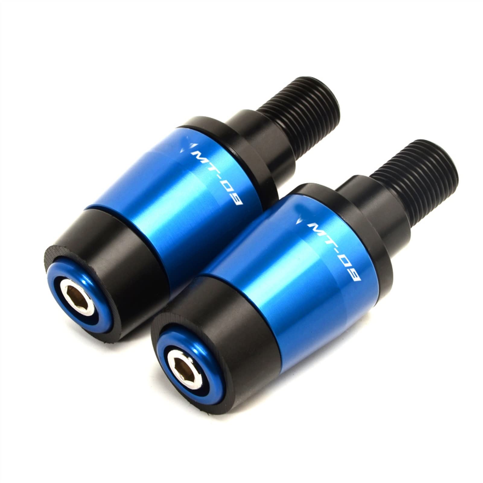 para Yamaha MT09 MT-09 Mt09 FZ09 2014 2015 2016 2017 2018 2019 Tracer 900 GT 2018-2019 Motocicleta CNC Manillar De Aluminio Puños Tapas Extremos Barra (Color : Blue)