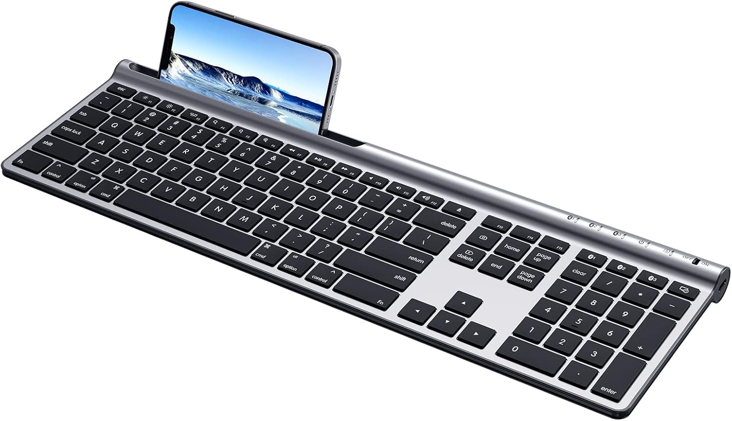CHESONA Wireless Bluetooth Keyboard for Mac, Bluetooth/Wired DualMode