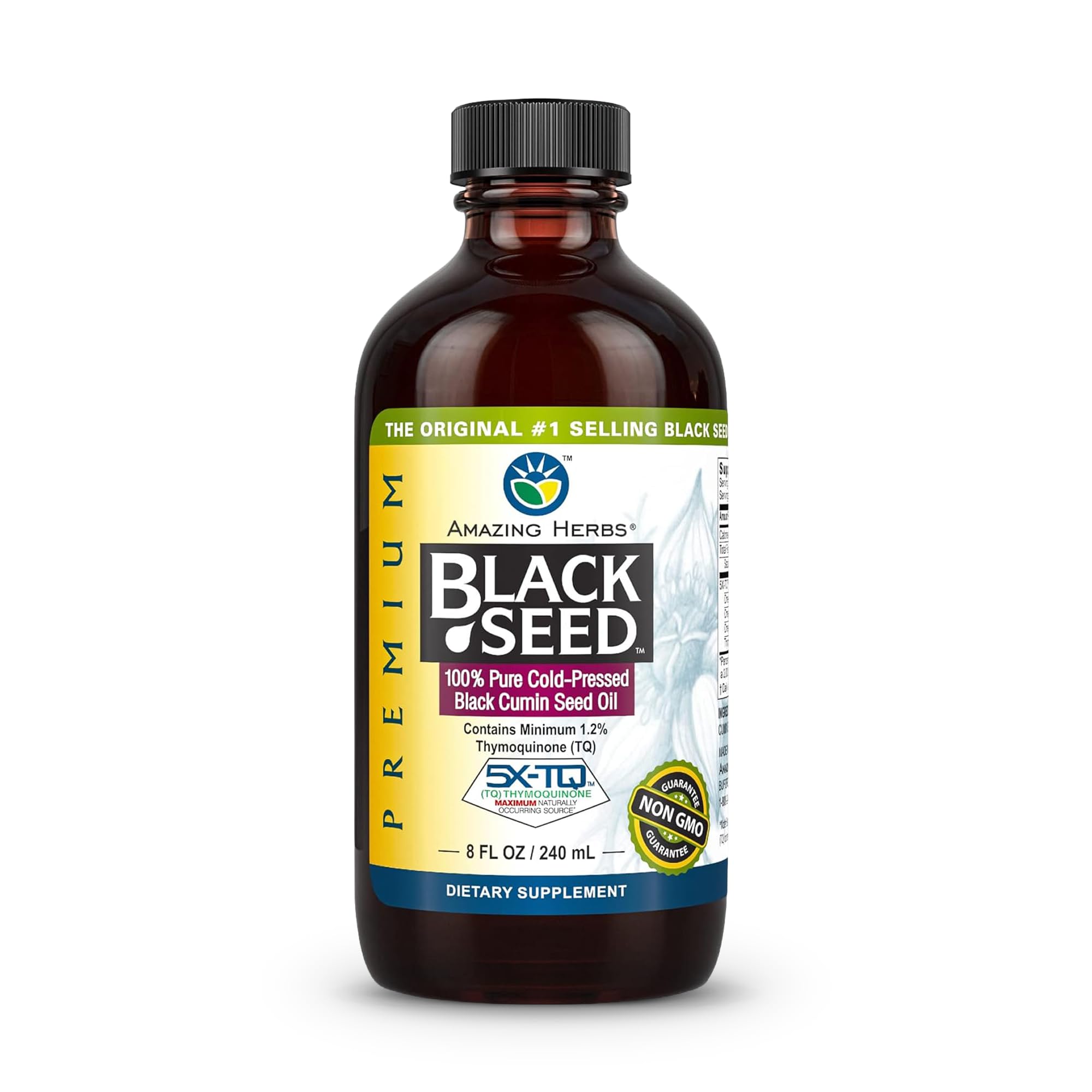Amazing Herbs Premium Black Seed Oil Liquid - 16 Fl Oz Glass Bottle — Amazon image 15