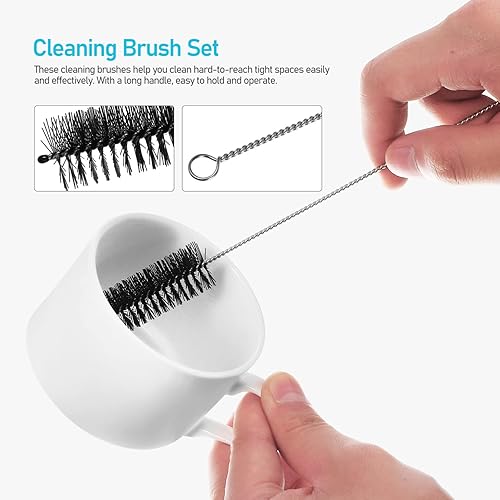 Miniatura 8 de Lurrose 18 cepillos limpiadores de pajitas extra cepillo de limpieza de tubo para botellas, pajitas, tuberías, fregaderos y cubierta de taza