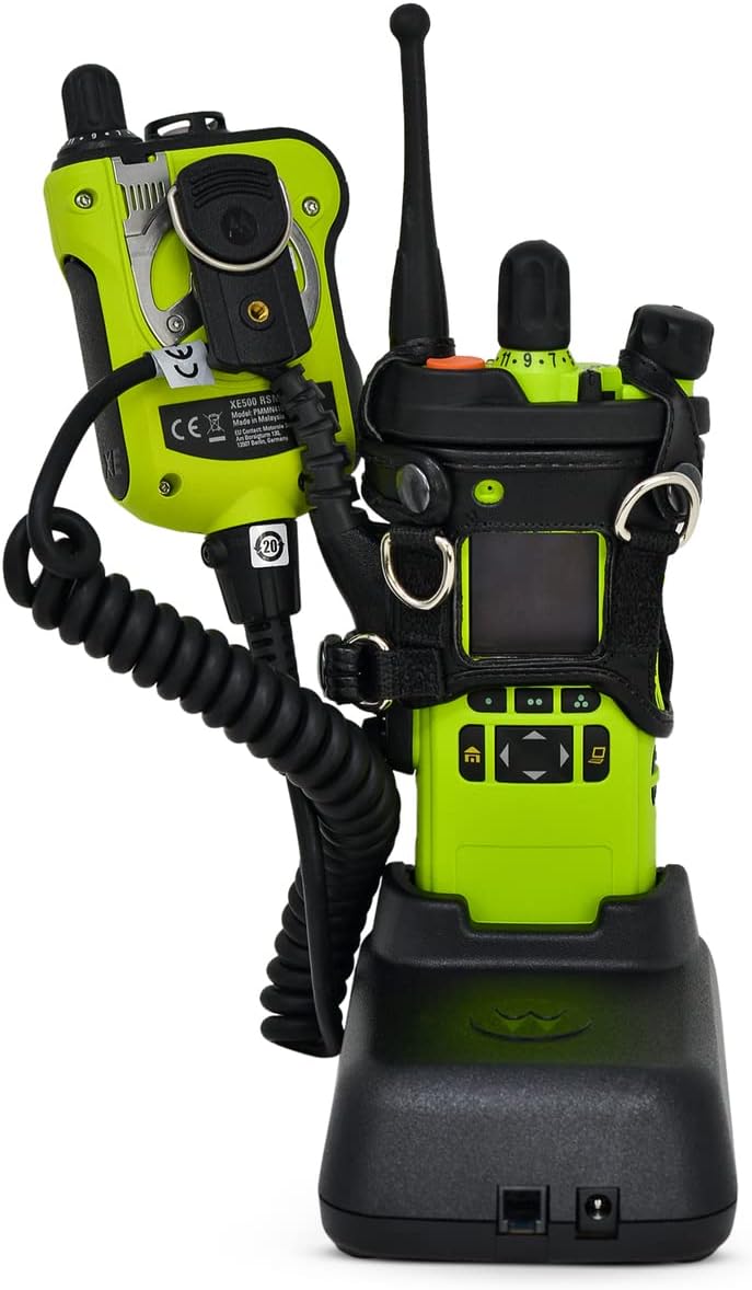 Turtleback Radio Holster for Motorola APX6000XE – Durable Leather Radio Holster with Durable Duty Belt Holder with D-Rings – All-Button Access