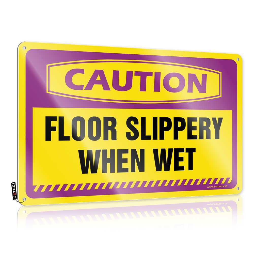 Wall Signs Mens Office Decor Wall Decor | Caution Floor Slippery When Wet Sarcastic For Office Home(30X40CM)