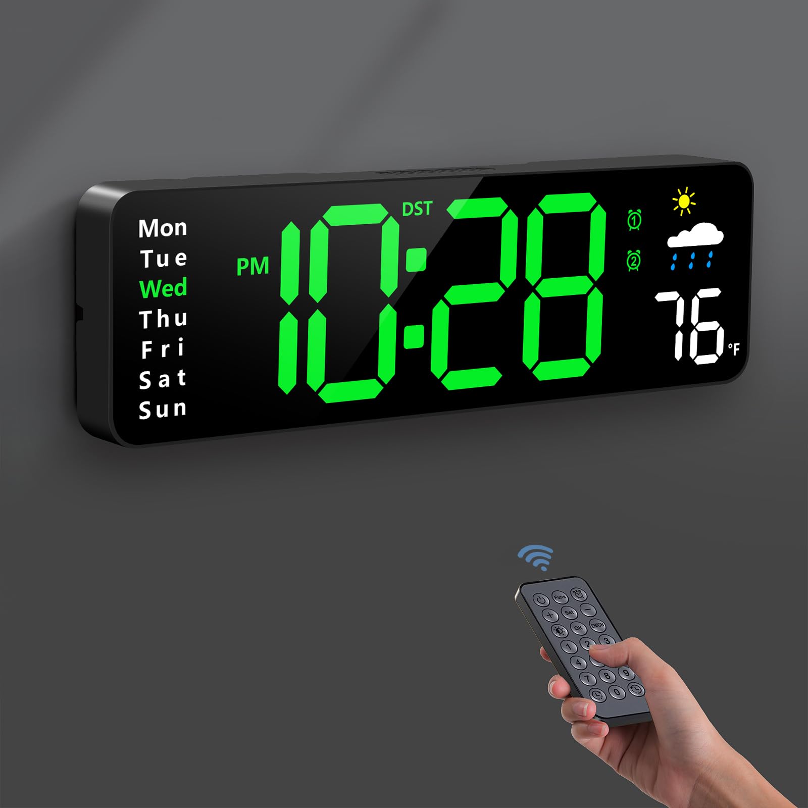 Amazon.com: Digital Wall Clock, Digital Clock Large Display with
