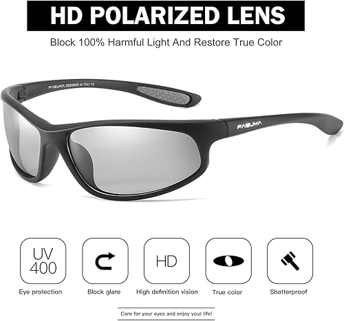 Miniatura 2 de FAGUMA Gafas de sol deportivas polarizadas para hombres, ciclismo, conducción, pesca, protección UV400