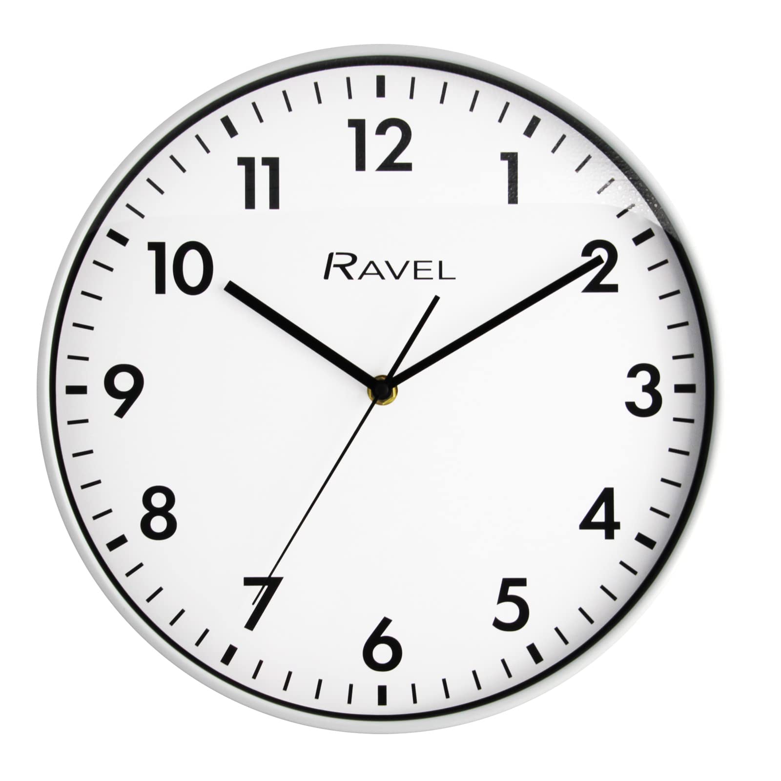Ravel - Modern 30cm Office and Kitchen Wall Clock - Analogue Quartz - RWC.30.3 - White