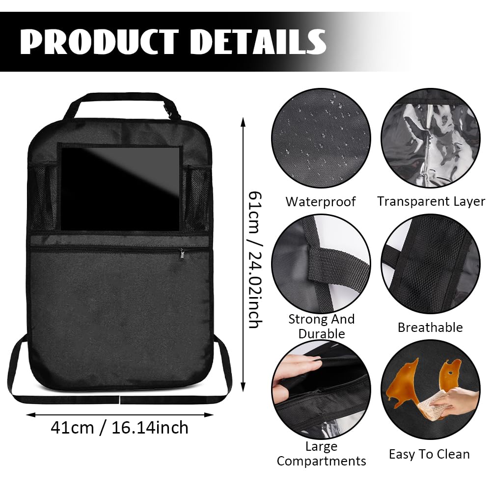 Proteggi Sedile Auto Per Bambini - Set 2 Pezzi Impermeabile In Oxford 600D - Foto 3