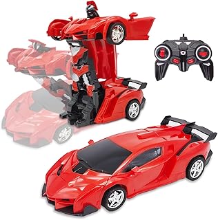 Pup Go Remote Controlled Transformers Car Toys 2 in 1 Remote Control Transformer RC Car, Deformation Robot, RC Transform Vehicle Toy for Children Boys Age 3-8, from 3 4 5 6 7 8 Ahre Boy