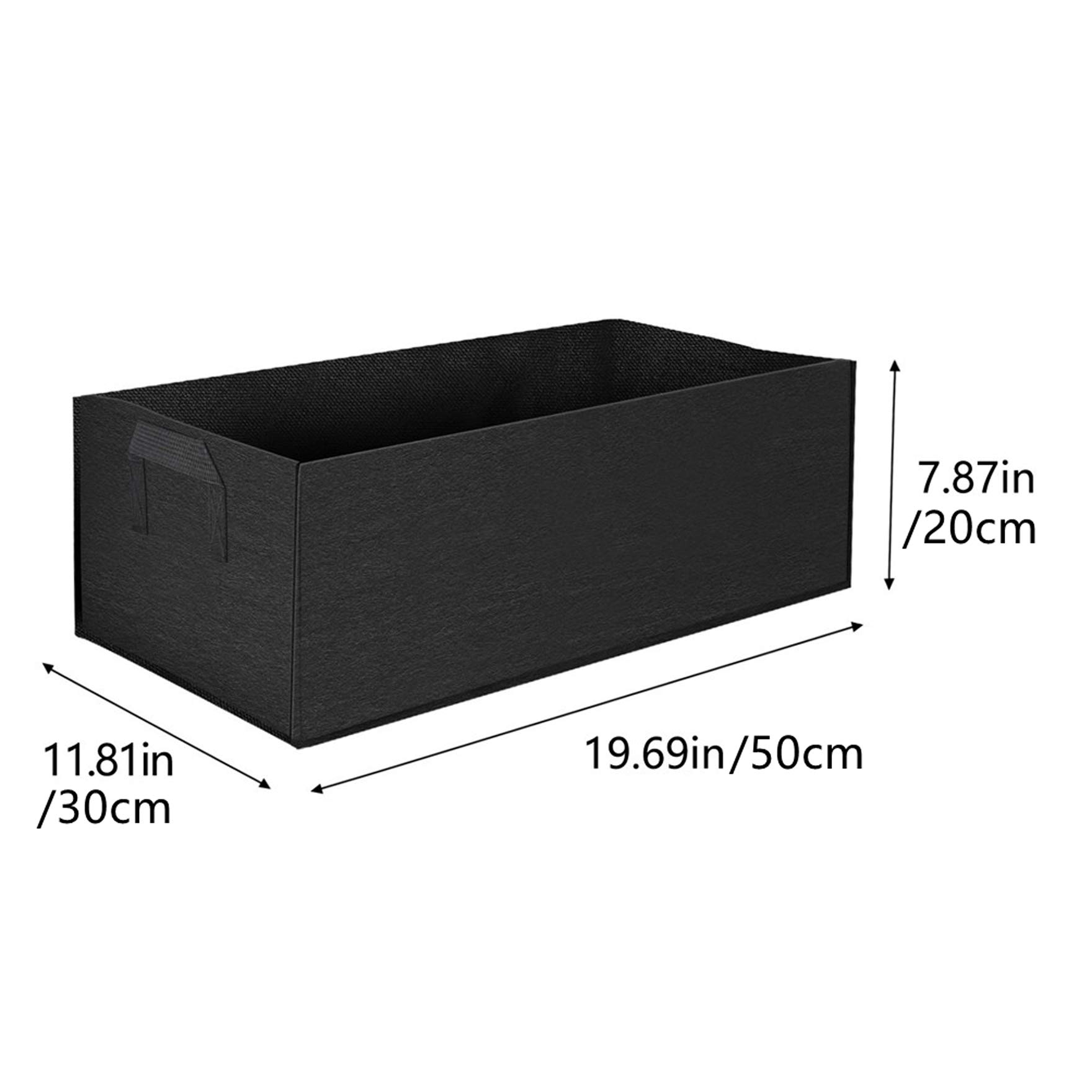 Premium Plantenzak Rechthoekige Kweekzak Met Stof Niet Geweven Materiaal Voor Groenten Tuin Kwekerij Plantenbak Voor Aardbeienbloemen 60 X 30 X 20 Cm
