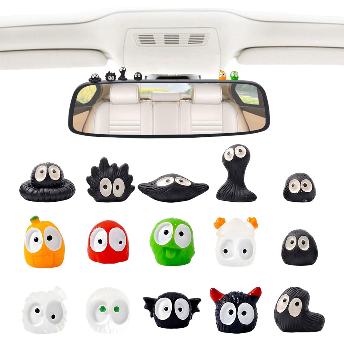 Accessori per Interni Auto, Decorazione Cruscotto Specchietto Retrovisore Divertente Anime