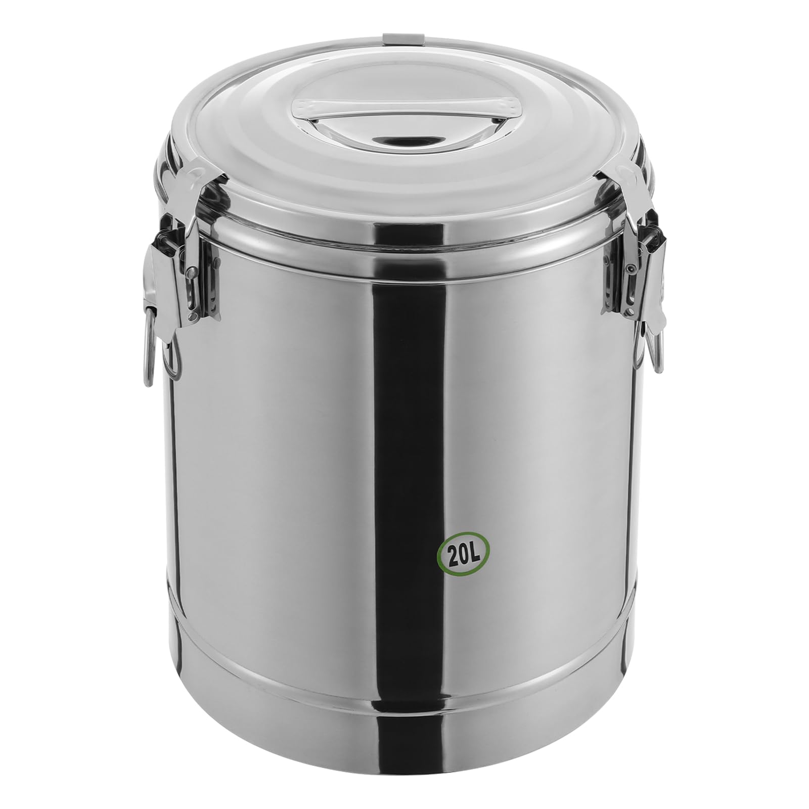 Cubo aislado con tapa, cubo aislado de acero inoxidable, contenedor de sopa, transportador de sopa aislante, para restaurante, cafetería y banquetes (20 L)