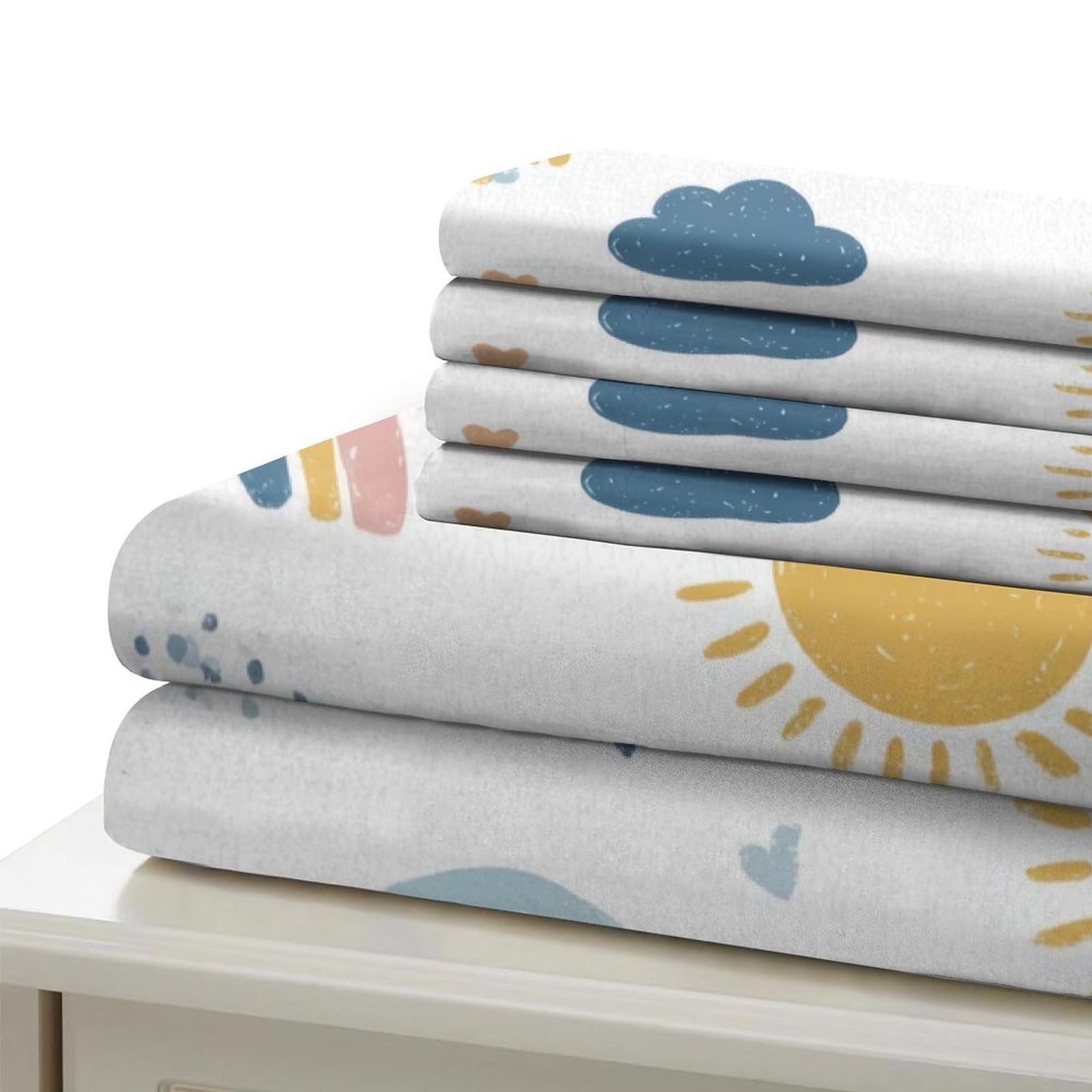 Motivi arcobaleno Impressione 3D 3 pz fodera per edredone Design fantasioso dell'infanzia coperteletto microfibra traspirante zip per bambini ragazzi donne Super king（260x220cm）