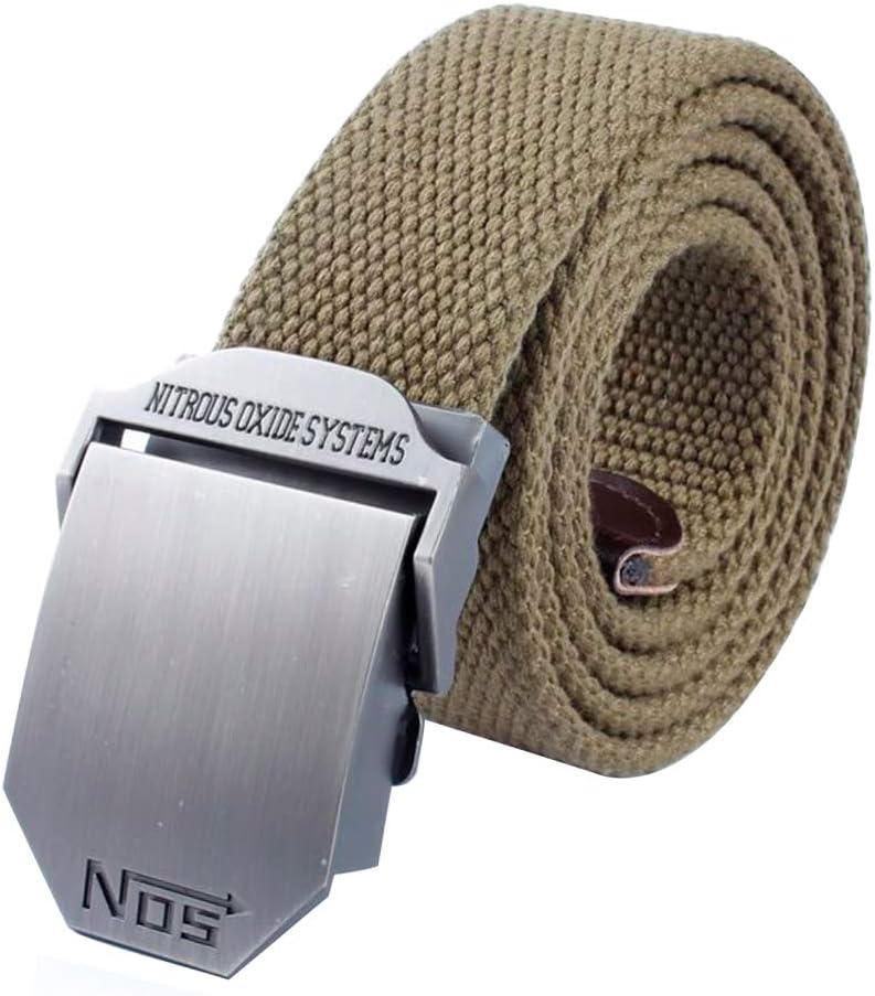 LKMYUnisex Tactical Belt Casual Canvas Belt Outdoor Alloy Automatic Buckle Men Belt,Jeans Strap Casual Clothes