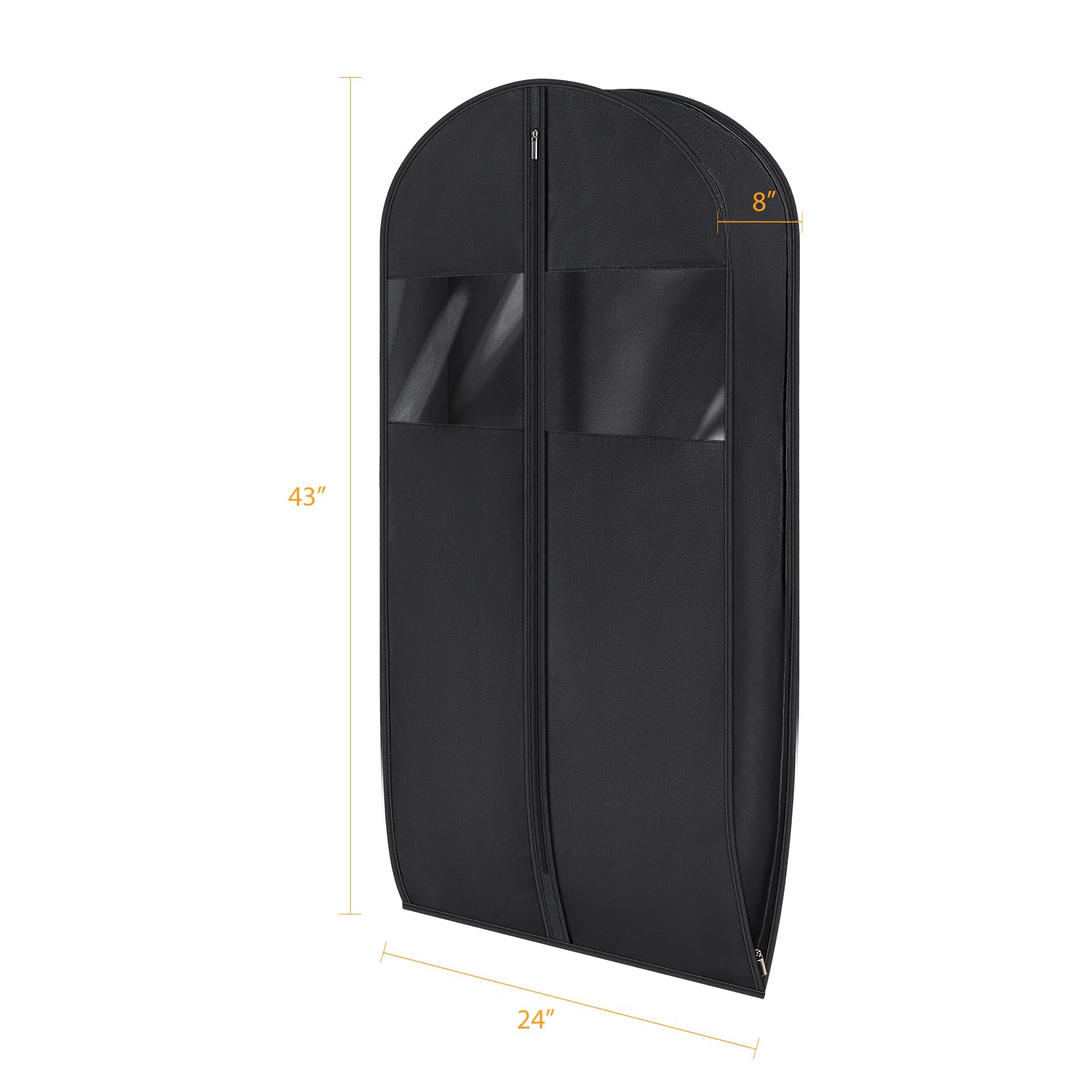 Syeeiex Kleidersack zum Aufhängen, platzsparend, 109 cm, Schwarz