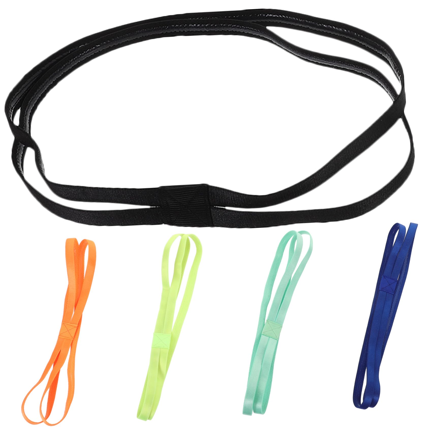 ibasenice Teiliges Yoga Stirnband rutschfeste Sport Haarbänder Bunten Farben Für Damen Und Herren Atmungsaktive Und Elastische Fitness Stirnbänder Für Workout Und Stücke * 2