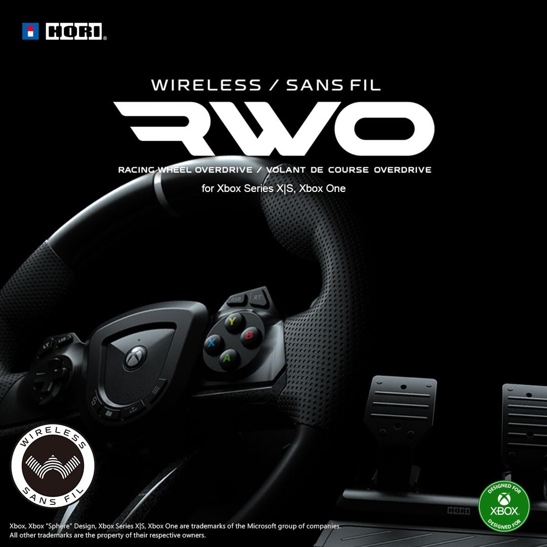 Hori Volante Wireless Racing Wheel Overdrive WRWO per Xbox Serie X|S e Xbox One - Licenza Ufficiale Microsoft