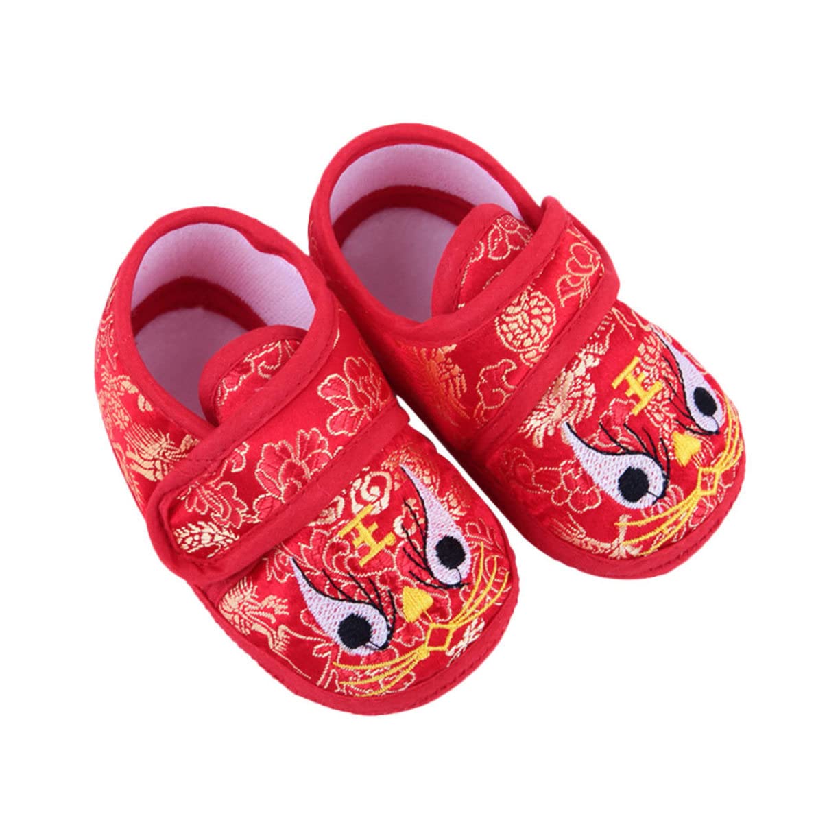 MERRYHAPY Craftsmanship 1 Pair of Non-Slip Infant Shoes Breathable Baby Shoes for Girl Toddler Red