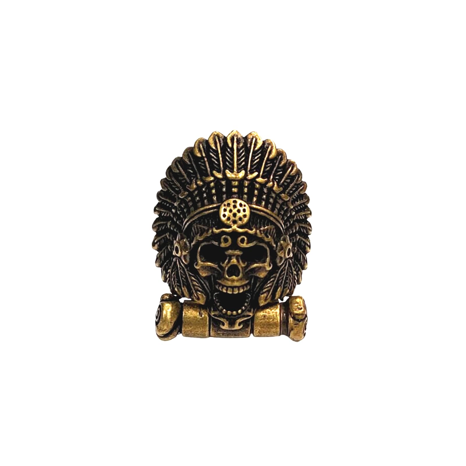 EDC Paracord Bracelet Buckle Shackle Lock, DIY Accessories Parts Brass Pendant, Chief Skull Lanyards Hand-Casted