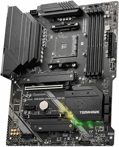 MSI MAG B550 Tomahawk Max WiFi Carte mère, ATX - pour Processeurs AMD Ryzen 5000, AM4 - DDR4 Memory Boost 5100+ MHz/OC, 1 x PCIe 4.0 x16, 1 x M.2 Gen4, 1 x M.2 Gen3, Wi-FI 6E - 2