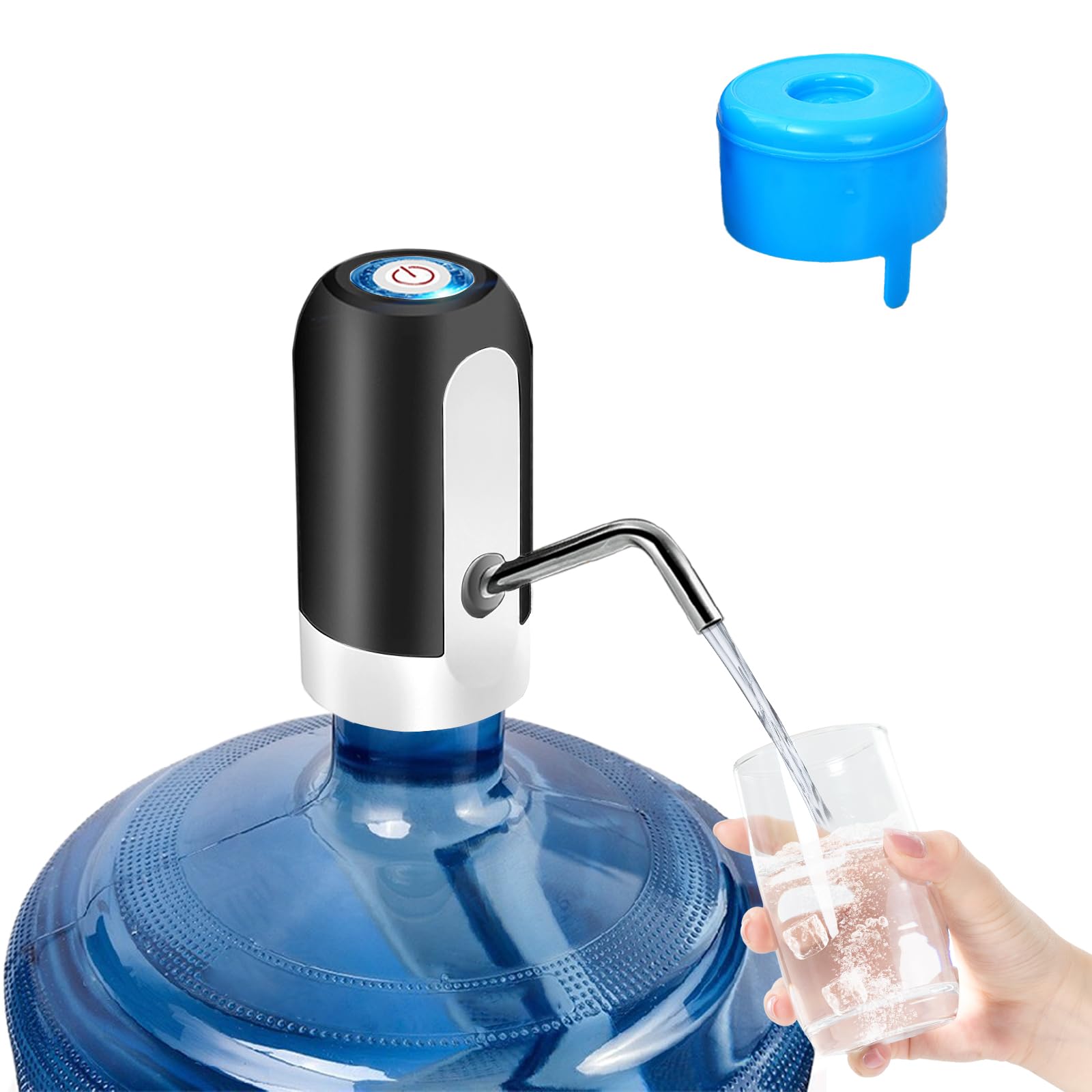 Ausxaron 5 Gallon Water Dispenser, USB Charging Water Dispenser Pump Automatic Drinking Water Jug Dispenser for Universal 2-5 Gallon Office Camping Kitchen (Black) (B0B4Z57FR9) Amazon Price History, Amazon Price Tracker