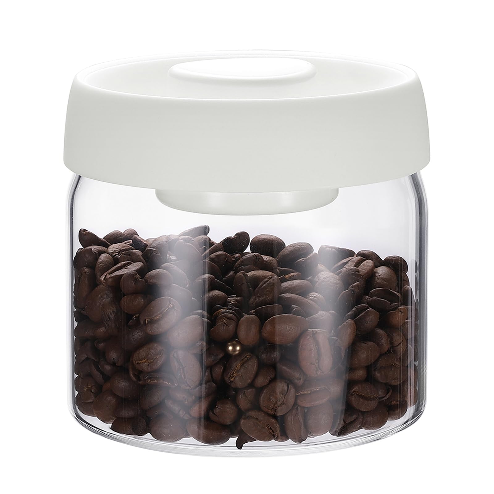 QUARKZMAN 17.6oz Barattolo Caffè In Vetro Sottovuoto Con Coperchio Ermetico Barattolo Caffè Sigillato Barattoli Per Alimenti Trasparenti Antigoccia Sgonfiaggio Con Un Per Tè