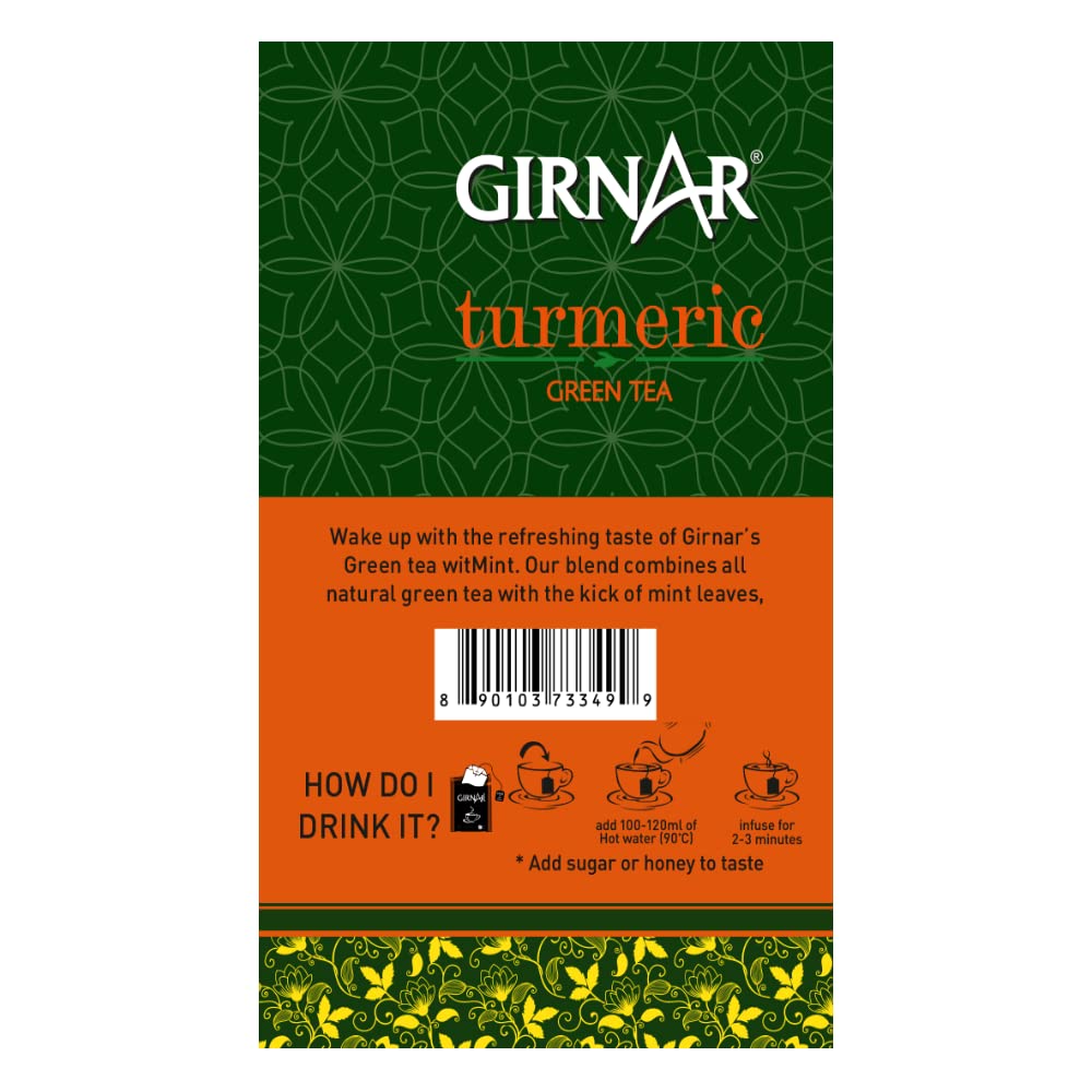 Girnar Green Tea with Turmeric (10 Tea Bags) - Image 3 thumbnail