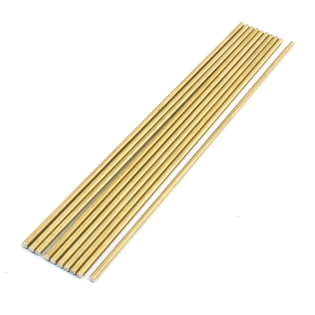 Sourcing Map Tige Laiton Solide 3mm Diamètre 150mm Longueur - Lot 2 Pièces Barre Ronde Bricolage