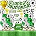 Football Décoration Anniversaire Garçon avec Football Ballons Happy Birthday Guirlande Cake Topper Decoration Tourbillon Suspendu Nappe de table pour Enfant Garçons Football Articles Fête Party Décor