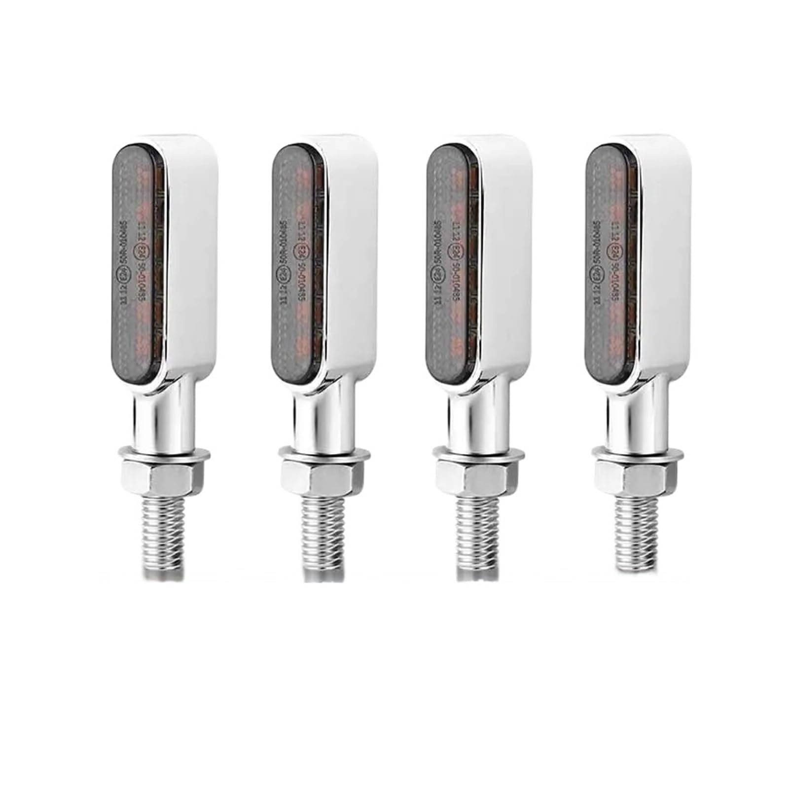 8mm led Turn Signal Light lamp Indicators Blinker clignotant(4pcs 6leds Chrome)