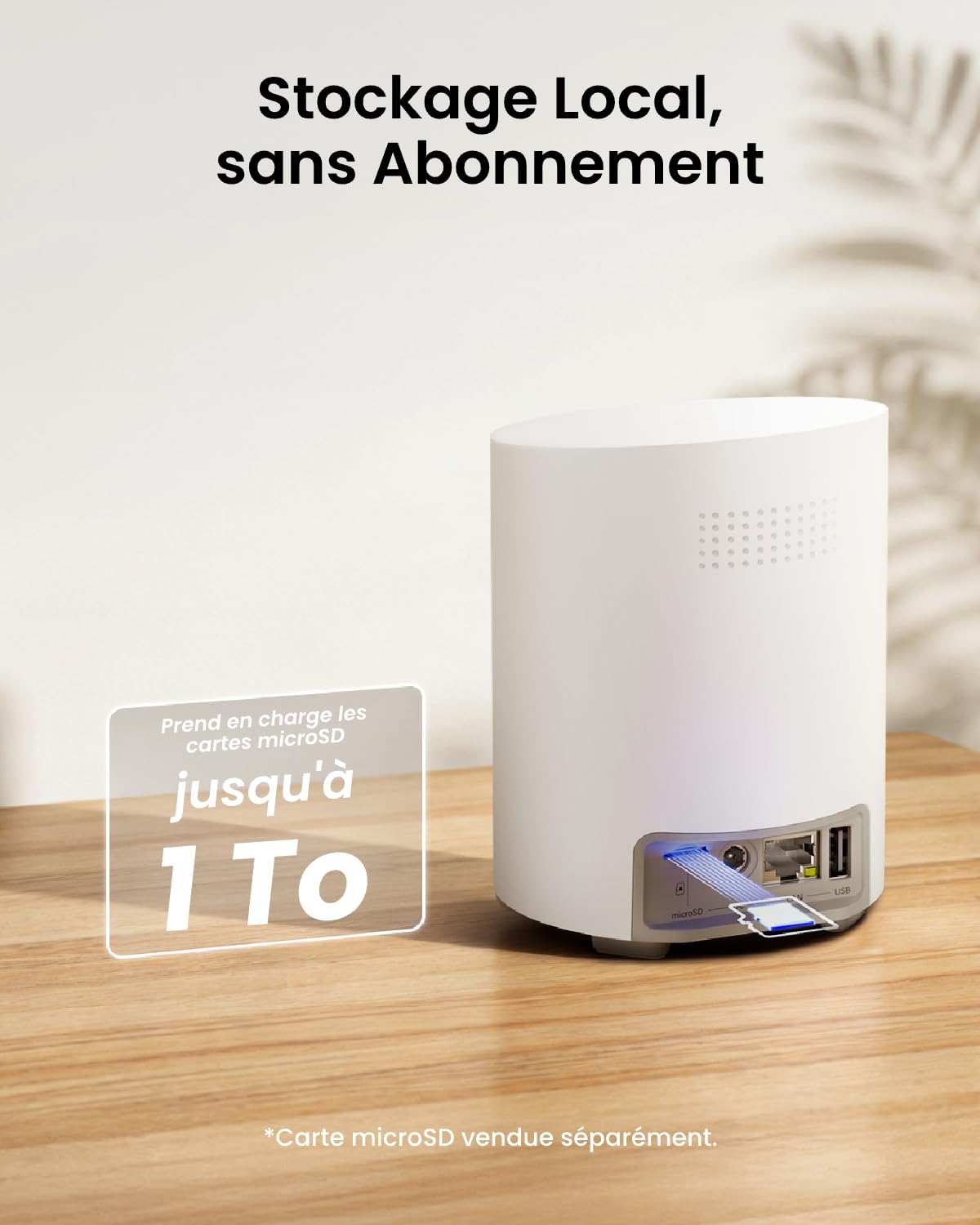 Reolink Home Hub Mini - Centre de Sécurité Tout-en-Un avec Stockage Local, Wi-FI Double Bande 2,4/5 GHz, Chiffrement Bancaire AES-128, Accès à Distance et Lecture Intelligente