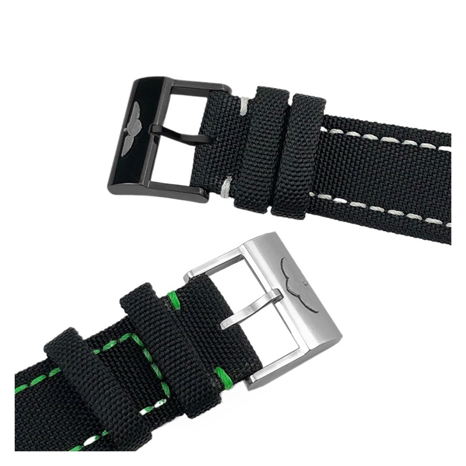Compatible con Breitling Superocean Navitimer Avenger Compatible con Omega Compatible con Correa de Reloj Tissot(Black White-Black,22mm)