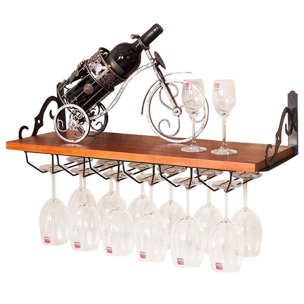 Supports de verres à pied en bois muraux pour ranger vos bouteilles et gobelets