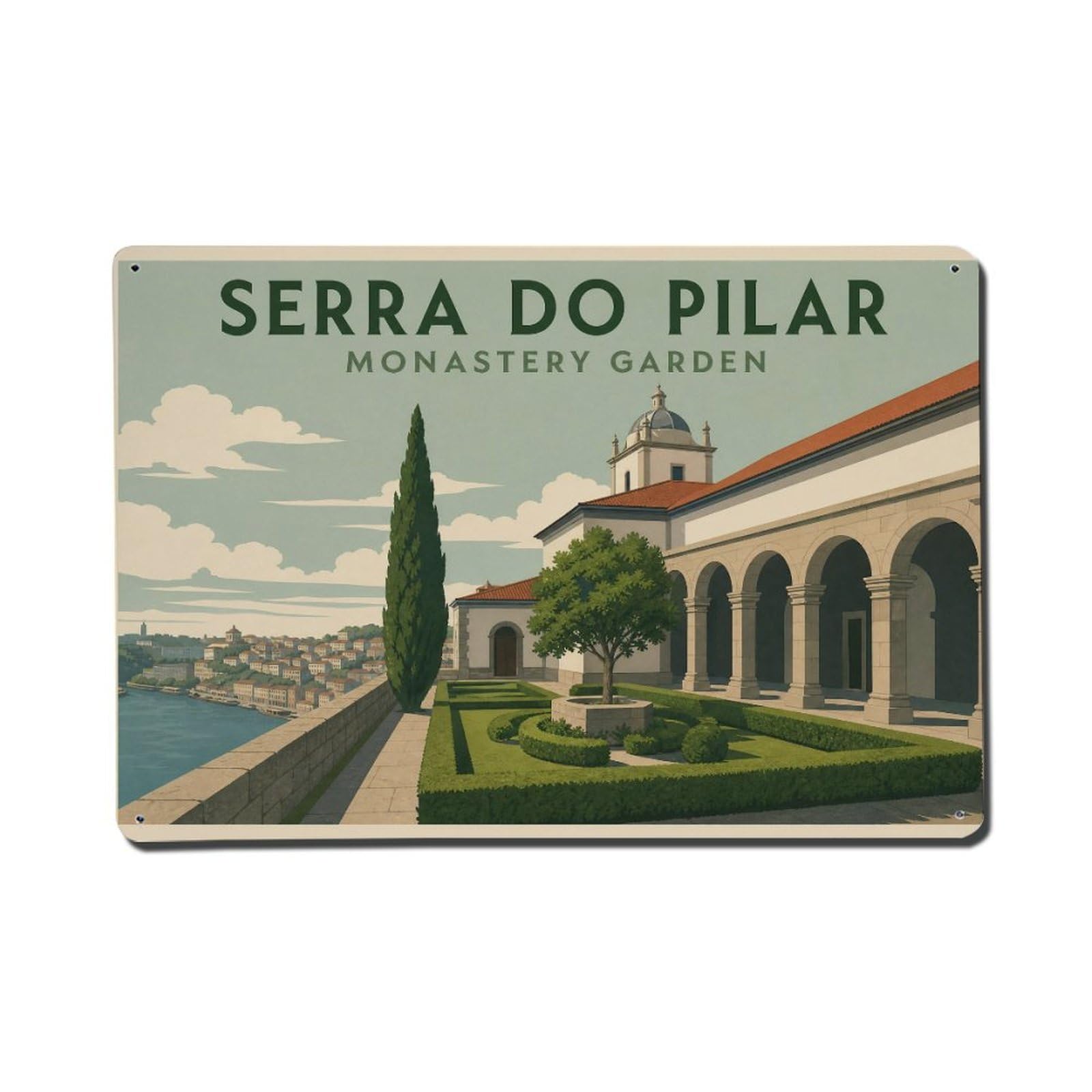 Metal Tin Sign Portugal Vintage Travel Gaia