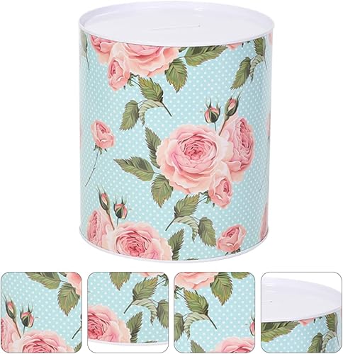 Miniatura 7 de Hucha de hojalata para decoración de plantas, hucha floral, caja de ahorro de dinero, caja de ahorro de dinero, tarro de monedas para regalos para