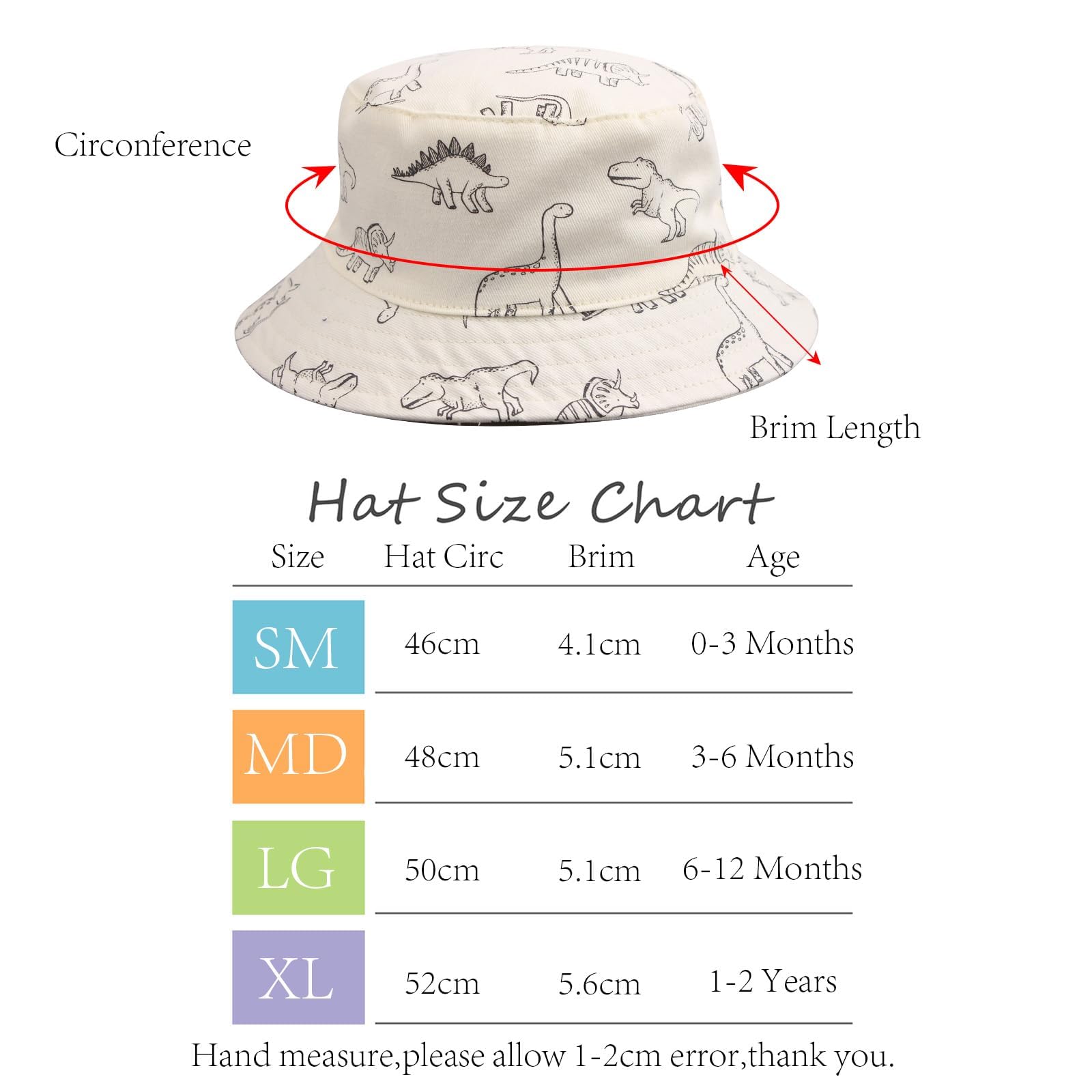 XIAOHAWANG Baby Boy Sun Hat Infant Toddler Dinosaur Bucket Hats Summer Baby Boys Beach Caps — view 7