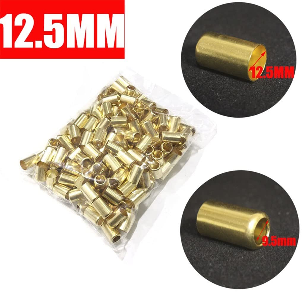 Manchons de compression en laiton, 50 pièces – Connecteurs à sertir en cuivre durables for l'assemblage de tuyaux (diamètre intérieur 11 mm-16 mm)(12.5mm)