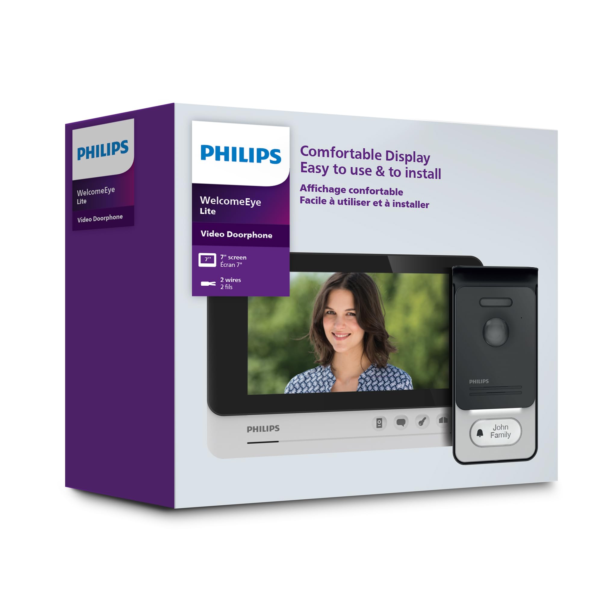 PHILIPS Video-Türsprechanlage mit 7 Breitbild-Familien